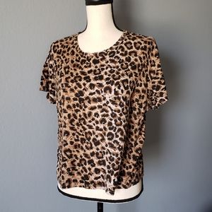 Zara Trafaluc Leopard Print Top